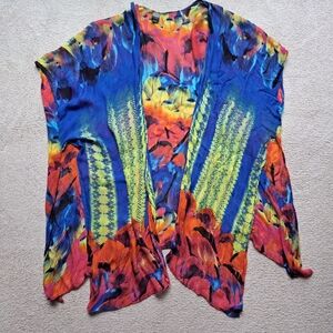Summer colorful cardigan/shawl - one size